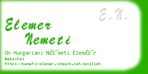 elemer nemeti business card